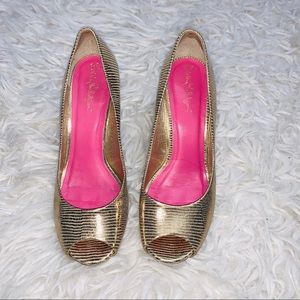 Lilly Pulitzer Resort Chic Peep Toe Wedge Sandals